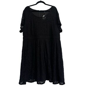 Torrid Black Lace Scoop Skater Dress Size 26